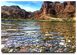 Las Vegas Review-Journal The forecasted flow for the Colorado River, seen near Willow Beach, Arizona, this coming year is bleak, as rain and snowfall in areas that feed the river have fallen below average. 