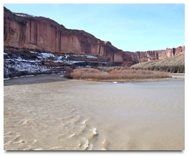 he Colorado River flows near Arches National Park near Moab, Utah, on Feb. 14, 2016. (Photo: Jay Calderon, Jay Calderon/The Desert Sun)